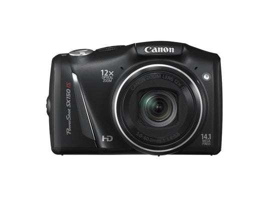 Canon PowerShot SX150 IS 14.1 MP Digital Camera with 12x Wide-Angle Optical Image Stabilized Zoom with 3.0-Inch LCD (Black) (OLD MODEL)