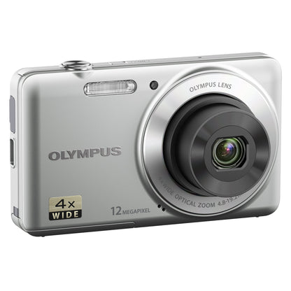 OLYMPUS Digital Camera VG-110 Silver 12MPS wide range27mm x4 Optical zoom VG-110 SLV - International Version (No Warranty)