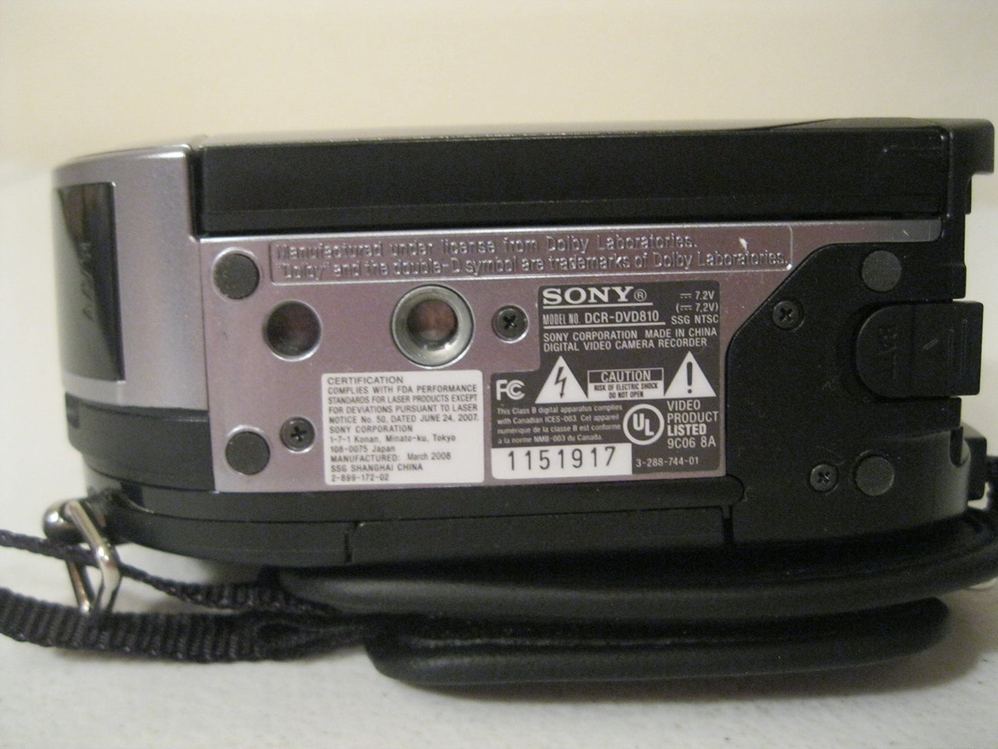 Sony DCR-DVD810 Camcorder