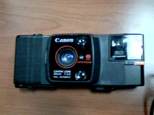 1982 Canon Snappy 50 35mm Film 35mm Lens-Shutter Camera w/CAFS Auto Focus Canon Lens 35mm 1:3.5 Full Automatic Camera (Black Color Version)