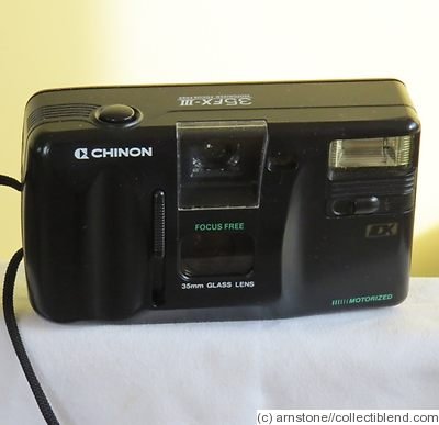 Chinon Auto GL Motorized-Focus Free 35mm Film Camera w/Chinon Focus Free F-35mm DX Lens (35mm Film Camera, Black Color Version)